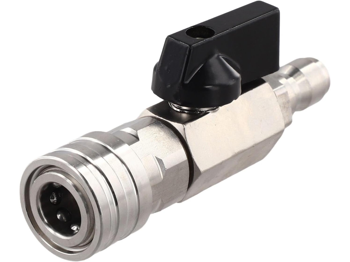 Kit De Válvula De Esfera De Aço Inoxidável De 14 Polegadas, Prata Para Preto, 4000 Psi, Ptfe