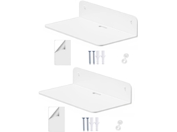 Conjunto De 2-prateleiras Parede Para Organizar Frascos Shampoo E Porta Retratos Solução Que Economiza Espaço Prateleira