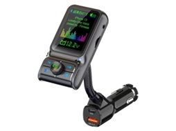 Transmissor Fm Bluetooth Qc 3.0 Pd 3.0, Bluetooth 5.0, Viva Voz Yizhood (preto)