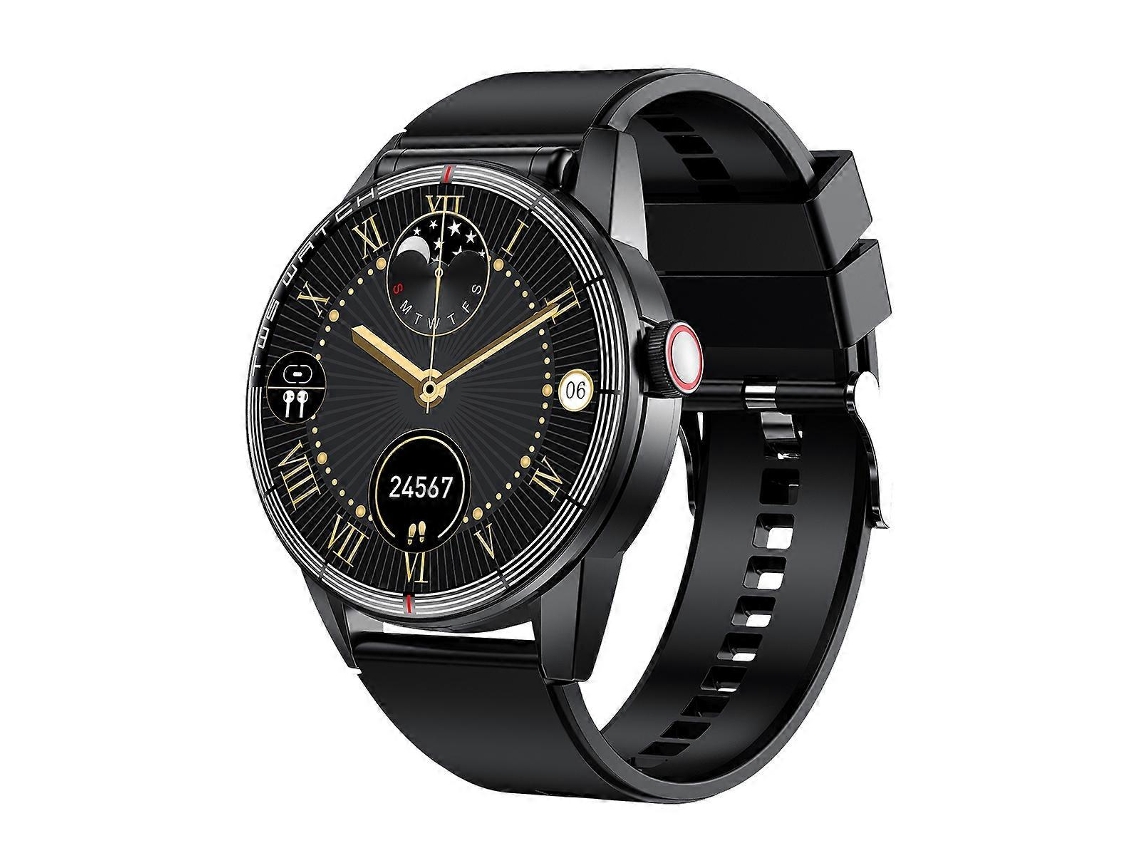 Relógio Inteligente R6 2 Em 1 Com Tela Redonda De 1,32 Polegadas, Fone De Ouvido Bluetooth, Suporte Para Chamadas Bluetooth E Monitoramento De Saúde.