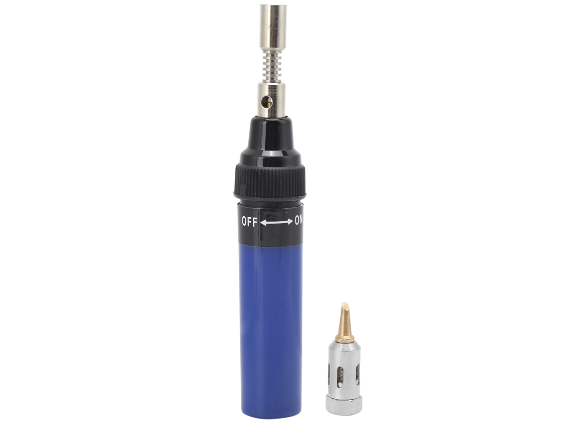 Pluma de Soldadura a Gás Recargável Butano Puro, Portátil, 8ml, Azul Escuro