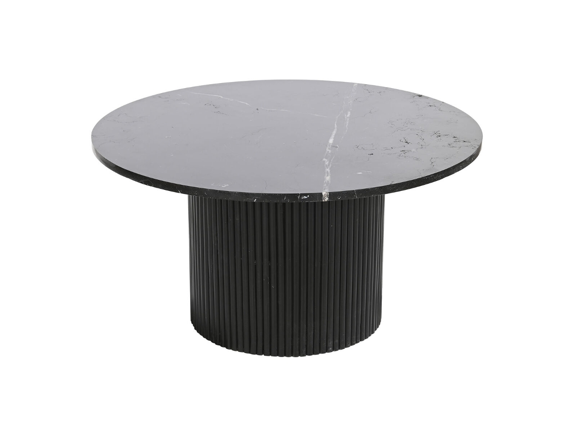 Mesa de Centro DKD Home Decor 80 x 80 x 42 cm Madeira Alumínio Mármore