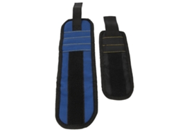 Pulseira Magnética para Ferramentas com Bolsa para Parafusos, Pregos, Porcas e Brocas (Azul Royal)