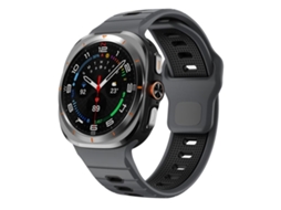 Bracelete Silicone Ultra com Listras Horizontais Preto Carvão XIAOMOYU (47mm)