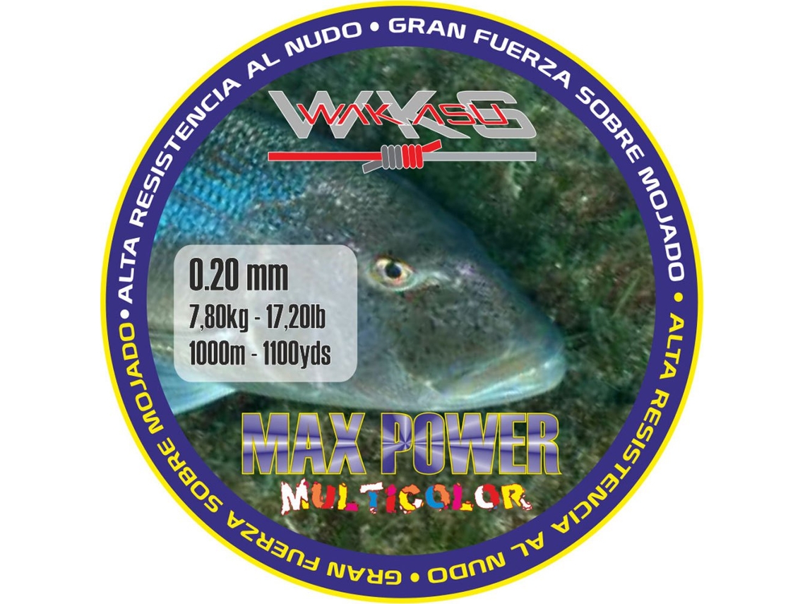 Monofilamento Multi Max Power 1000 M Colorido 0.500 Mmwakasu