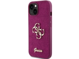 Capa para iPhone 15 GUESS Pele Sintética Rígida Roxo