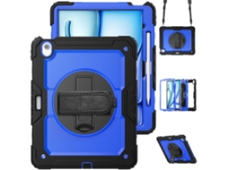 Capa Para Ipad Air 13 2026/2025/2024 13 Polegadas À Prova De Choque,com Suporte E Alça De Ombroazul Escuro + Preto