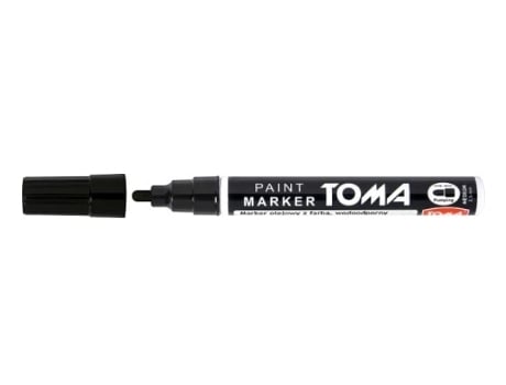 Marcador De Óleo Permanente Preto Toma