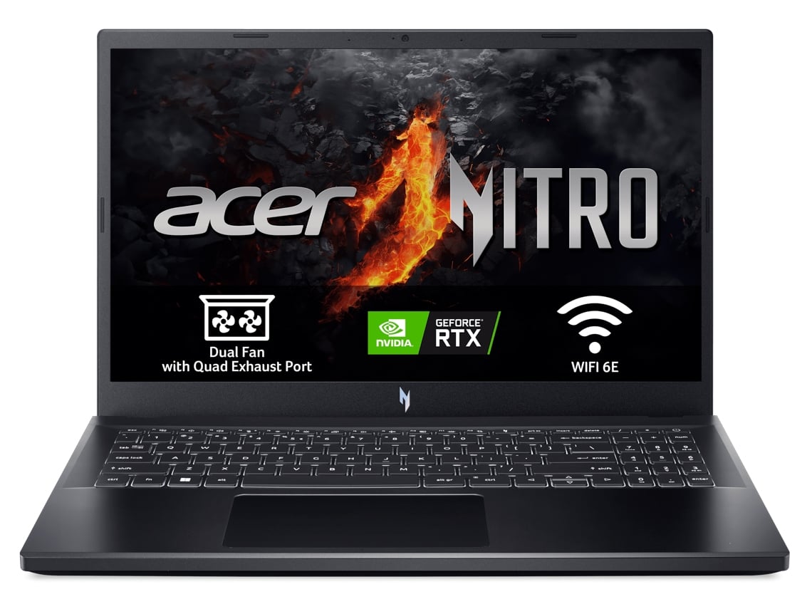 Portátil Gaming ACER Nitro V15 ANV15 (15,6'' - Intel Core i5-13420Hc - RAM: 16 GB - 512 GB SSD PCIe - NVIDIA GeForce RTX 3050)