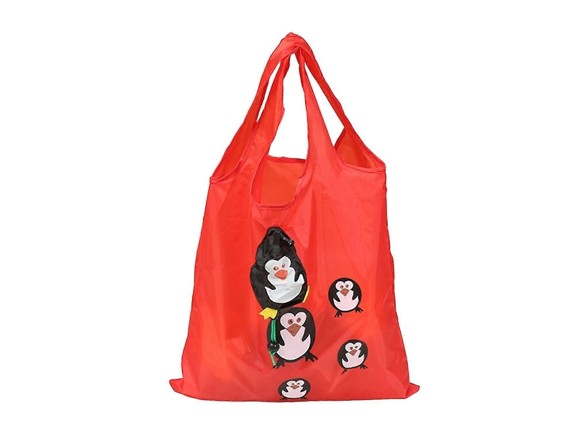 Saco de Compras Punho Robusto Boa Aderência Cartoon Design Saco de Supermercado Dobrável Animal Padrão Storag Fruta Storag GOKOCO