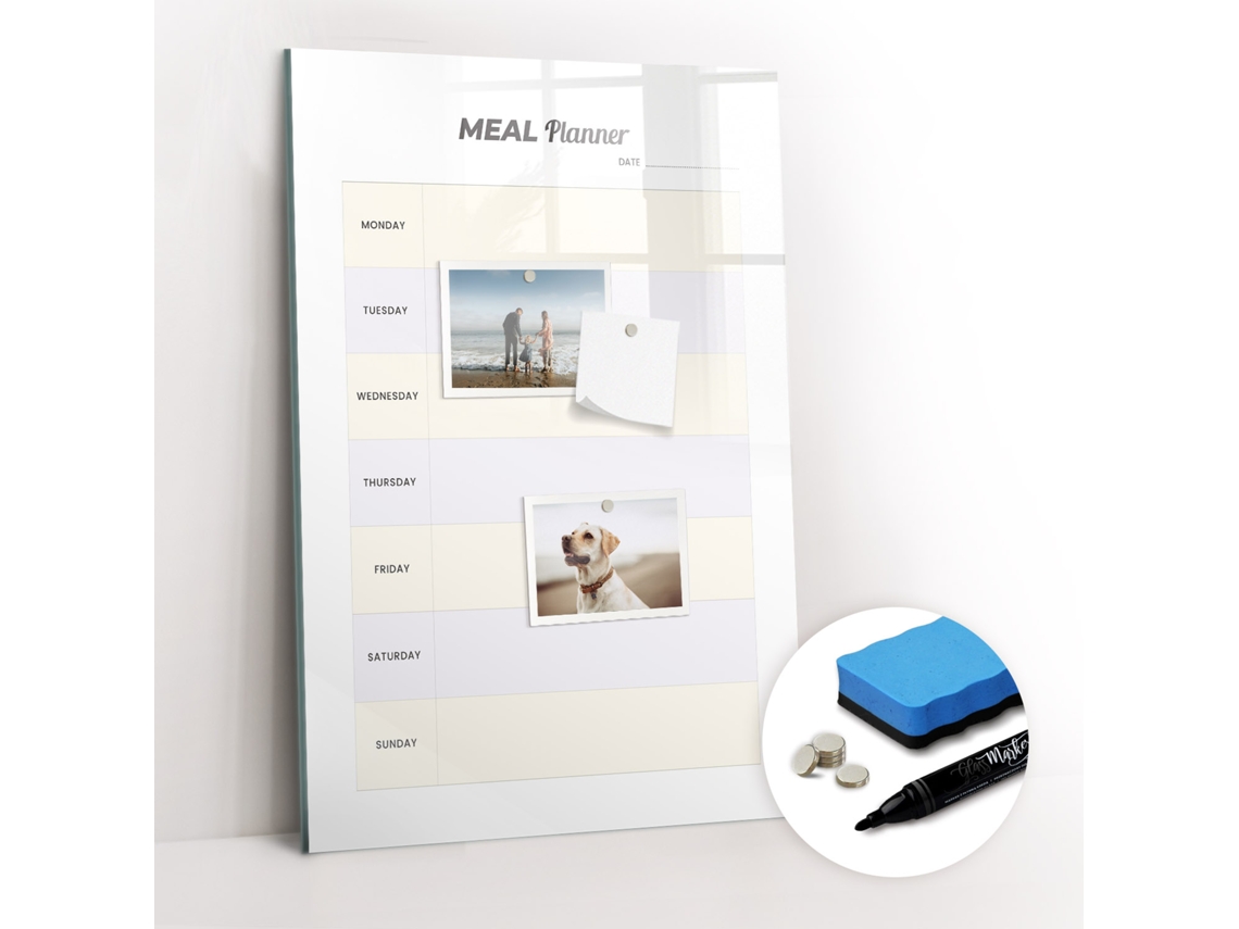 Quadro Magnético De Parede Planeador De Refeições Para O Corredor Espelharte (40x60 Cm)