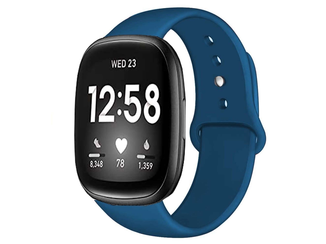 Bracelete Pulseira Silicone Suave para Fitbit by Google Sense 2 Azul