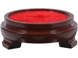Suporte Redondo Madeira Marrom Exibição Objetos Preciosos Resistente Elegante Ideal Bolas Decoração Interiores GOKOCO