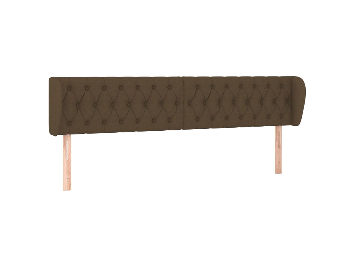 Cabeceira com tecido Abas marrom escuro MAISON EXCLUSIVE (203x23x78 cm)