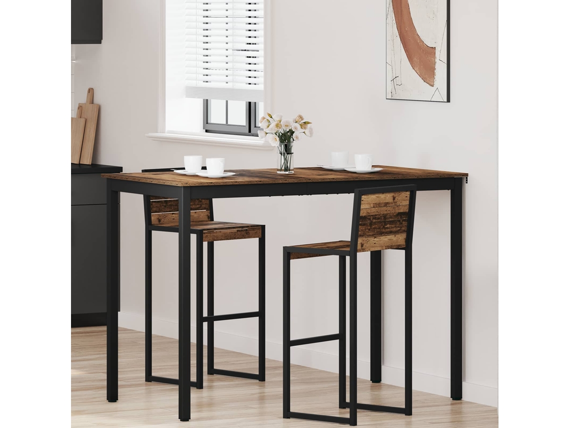Vidaxl Mesa De Bar Em Pé Derivados De Madeira Retangular