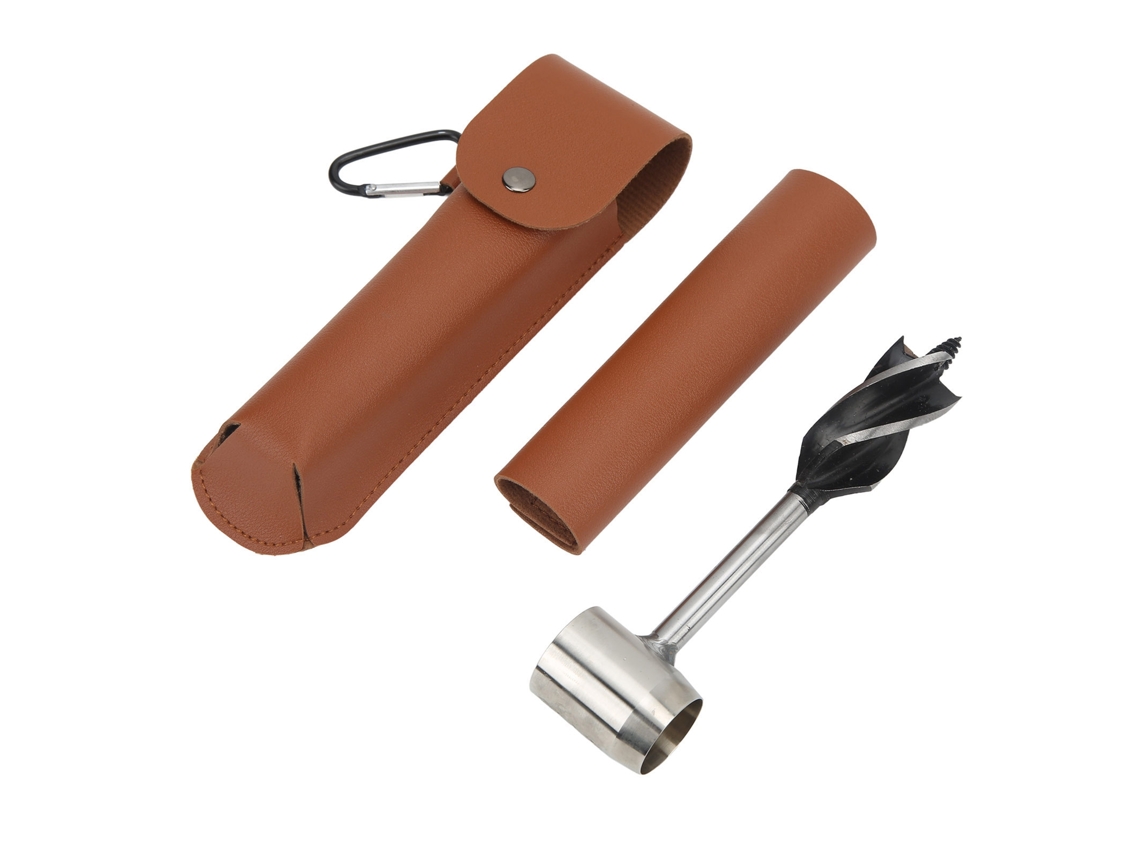 Conjunto De Chave Fenda Manual Multifuncional Portátil Em Aço Inoxidável Para Madeira, Com Estojo E Bolsa De Armazenamento Em Couro Pu Marrom