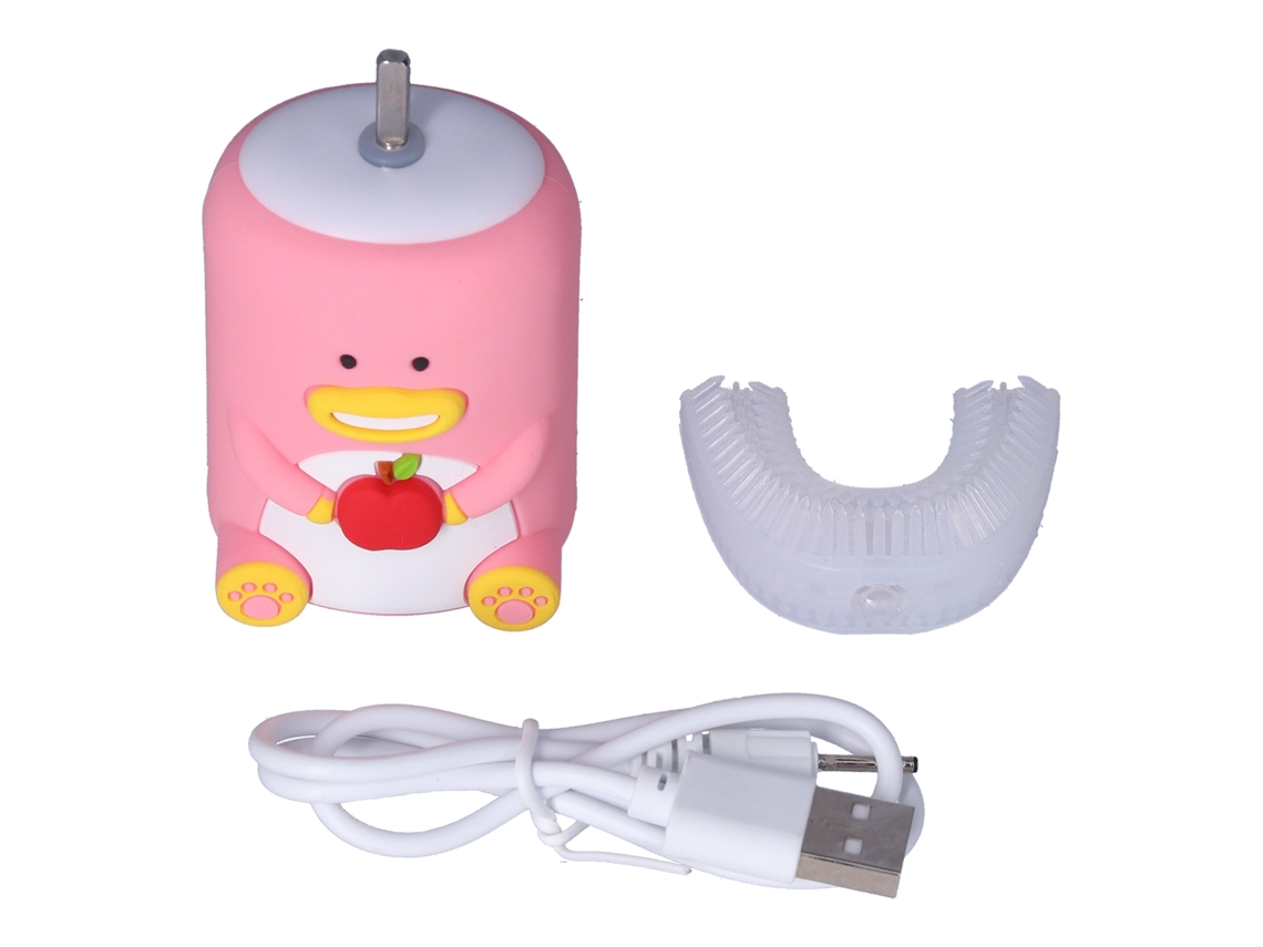 Escova Elétrica Infantil Rosa Automática Silicone Worten
