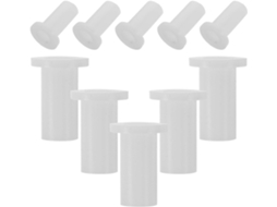 Conjunto De 10 Buchas Dobradiça Para Porta Geladeira, Plástico Branco, Tampa Aberta De 7mm