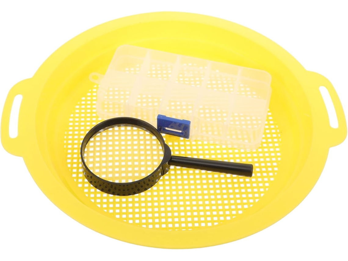 Conjunto De Peneira Para Prospecção De Ouro Com Lupa