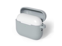 Capa Protetora De Silicone Líquido De Cor Sólida Com Base Plana Para Fones De Ouvido Airpods Pro 3