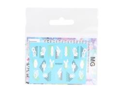 Adesivos De Unhas Com Padrão Gravado Autoadesivos Decorativos Para Salão De Beleza De Unhas (cacto)