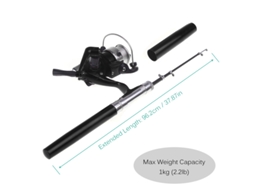 Vara de Pesca Pen Alumínio Mini com Moinho