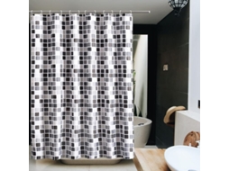 2026-cortina De Ducha Linjou Clásica Mosaico, Impermeable De Poliéster, 120x180cm, Decorativa Para Baño 120x180cm