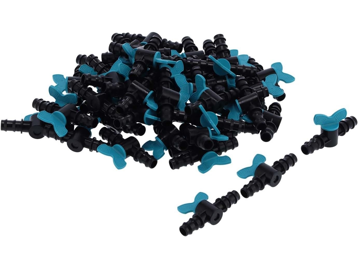 Conjunto De 50 Válvulas Irrigação Com Espigão Em Plástico Para