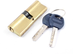 Cilindro de Fechadura de Segurança para Porta Residencial em Metal Dourado com 8 Chaves. CHABERLU