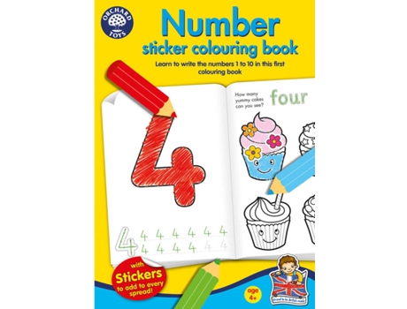 Jogo Educativo ORCHARD TOYS Number Colouring