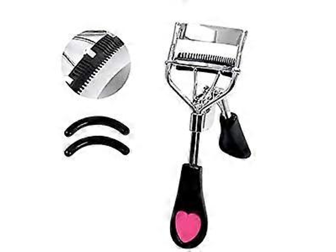 Curvador De Cílios, Ferramenta Para Curvar Cílios Postiços, Acessório Com Pente Embutido Everley891 (preto)