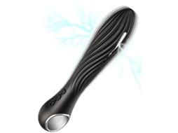 Vibrador Recarregável À Prova D'Água com 7 Modos de Choque Elétrico e 12 Padrões de Vibração para Mulheres Preto VEANXIN