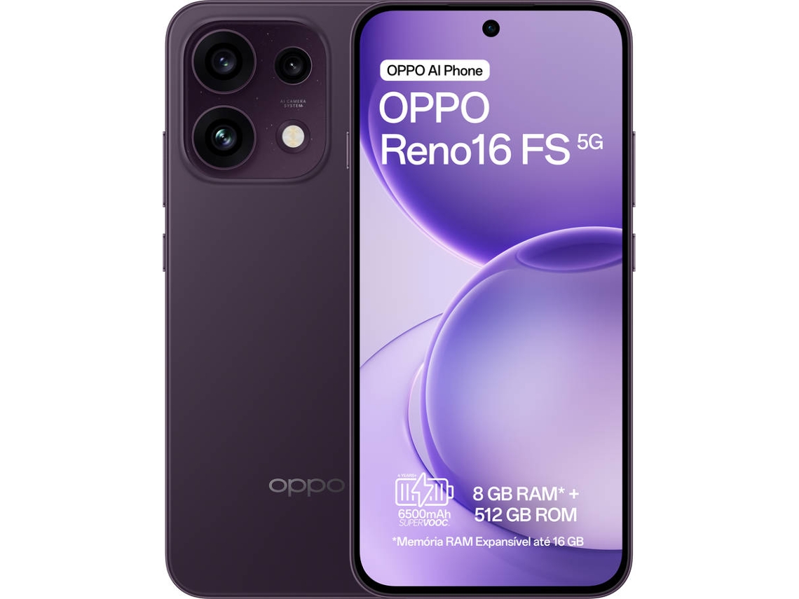 Smartphone OPPO Reno 16 FS (6.57'' - 8 GB - 512 GB - Preto Crepúsculo)
