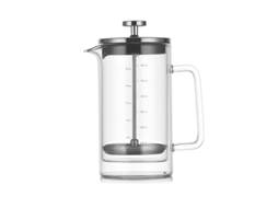 Prensa Francesa De Parede Dupla, 600ml, Vidro Borossilicato, Cafeteira Isolada