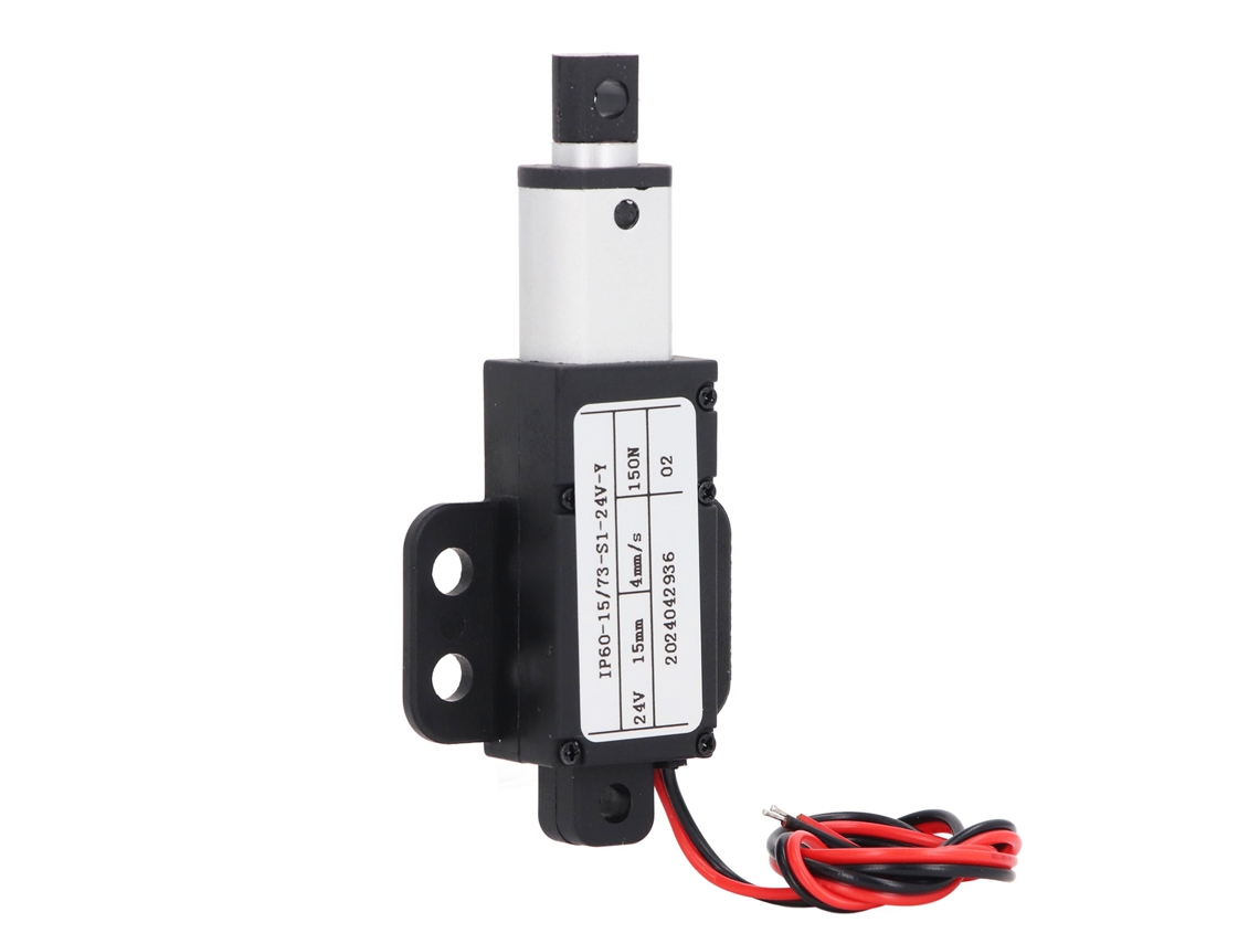 Atuador Linear Elétrico Mini 15mm 150n 4mm/s Dc24v