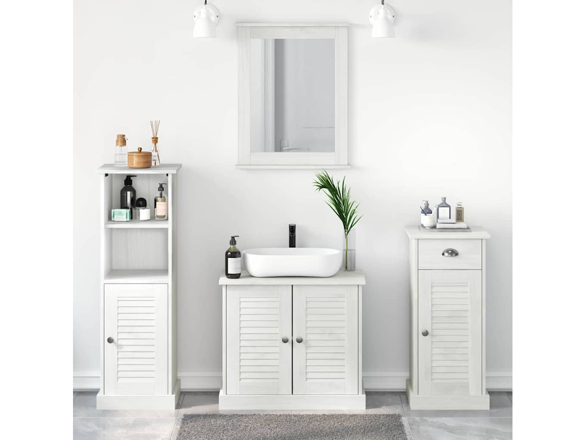 Vidaxl Conjunto De Móveis Para Banheiro 4 Unid. Branco Antigo