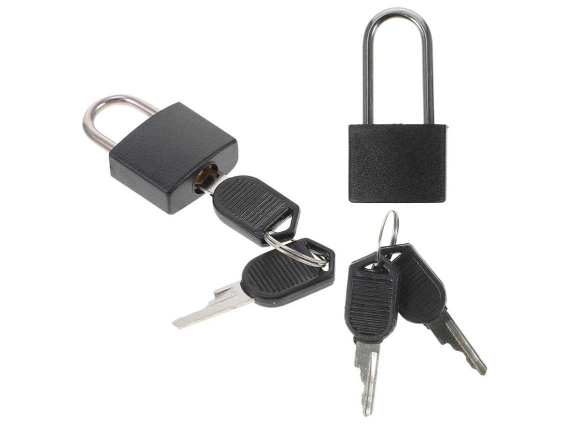 Mini Cadeado Com Chaves Para Armários, Conjunto De 2 Unidades, Feito