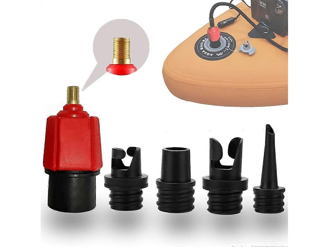 Rebe-adaptador Inflável Para Caju, Paddleboard E Barcos: 4 Bocal De Ar, Material Nylon, Resistente A Altas Pressões Vermelho