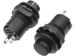 Interruptor De Botão Pressão Momentâneo Preto Ds427 12mm, Interruptor De Botão Liga Desliga, 3a 125v Ca, 1, 5a 250v Ca