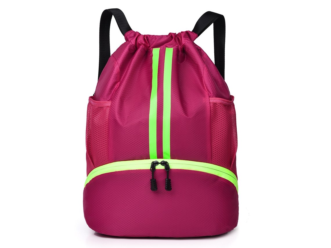 Mochila (vermelho Rosado), Bolsa Para Basquete Com Separação Para Itens Secos E Molhados, Bolsa Para Guardar Sapatos