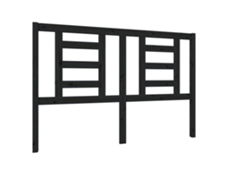 Cabeceira de Cama 146x4x100 Cm Pinho Maciço Preto MAISON EXCLUSIVE