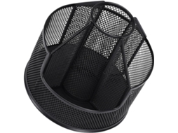 Porta canetas Giratório Multifuncional, Organizador de Mesa Preto para Lápis e Materiais Escolares, Acessório