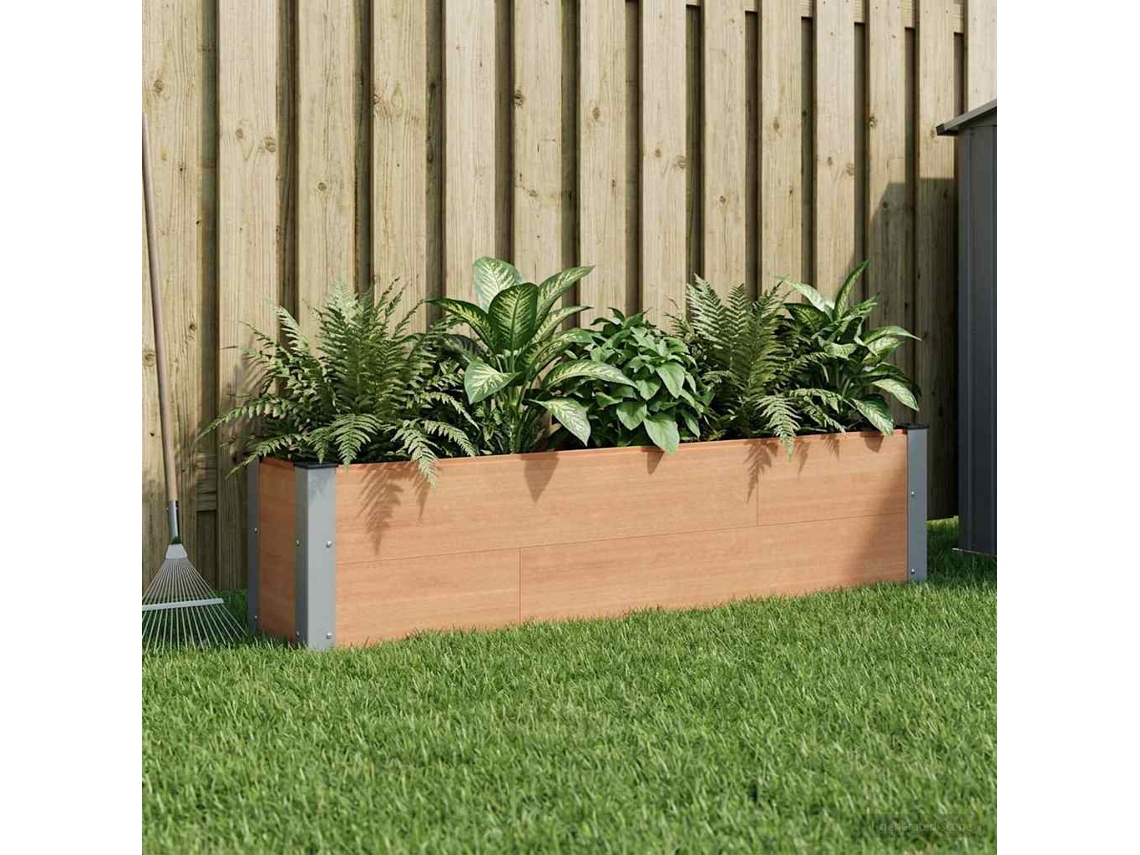 Vidaxl Canteiro De Jardim Elevado Castanho 150 X 30 X 36 Cm