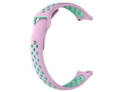 Pulseira De Silicone Com Fivela Reversa Para Xiaomi Haylou Solar / Ls05 (rosa + Verde-azulado)