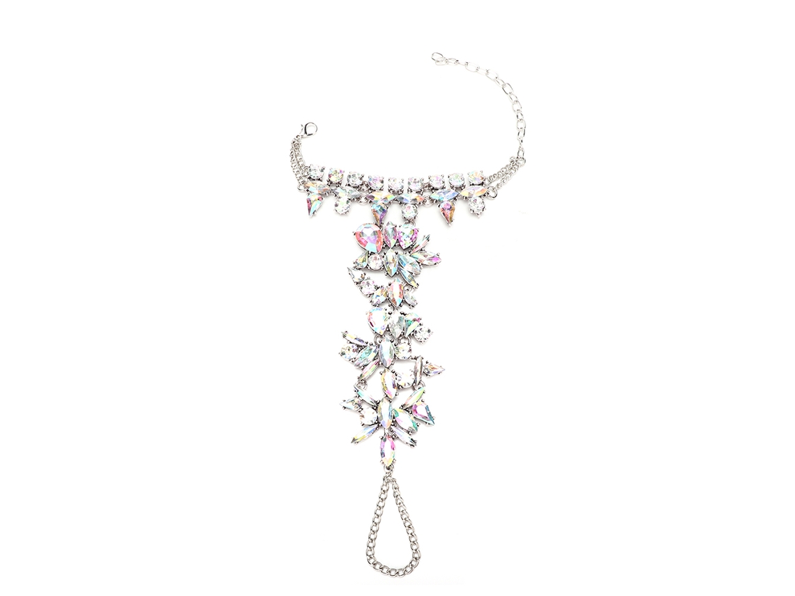 Pulseira De Tornozelo Feminina Moda Acessório Com Strass
