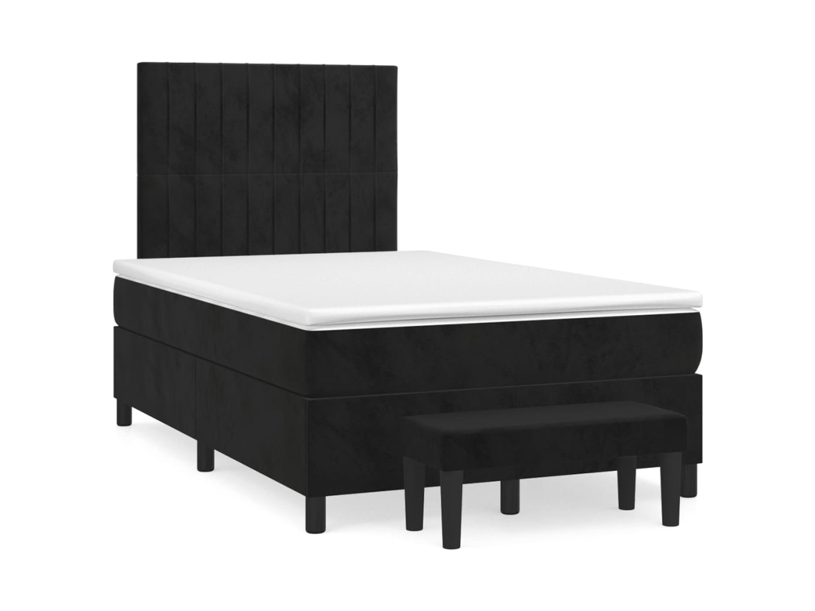 Box Spring Bed, Box Spring Beds Vidaxl Preto Veludo (120 X 200 Cm)