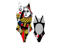 Fato de banho para Mulher TURBO Queen Of Hearts Multicor para Natação (5XL)