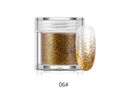 Polvo De Glitter Para Uñas Pigmento De Manicura En Botella 10g (oro)