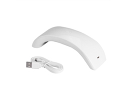 Secador De Uñas 12w Lámpara Led Uv Para Curar Esmaltes En Gel Herramienta De Manicuría Con Cable Usb Blanca