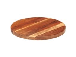 Vidaxl Tampo De Mesa Redondo Madeira De Acácia Maciça 25-27 Mm 40 Cm